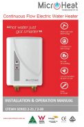 MicroHeat Three Phase Continuous Flow Electric Water Heater CFEWH Series 2 Installation & Operation Manual