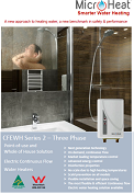 MicroHeat Three Phase Series 2 Brochure CFEWH Continuous Flow Electric Water Heater product range